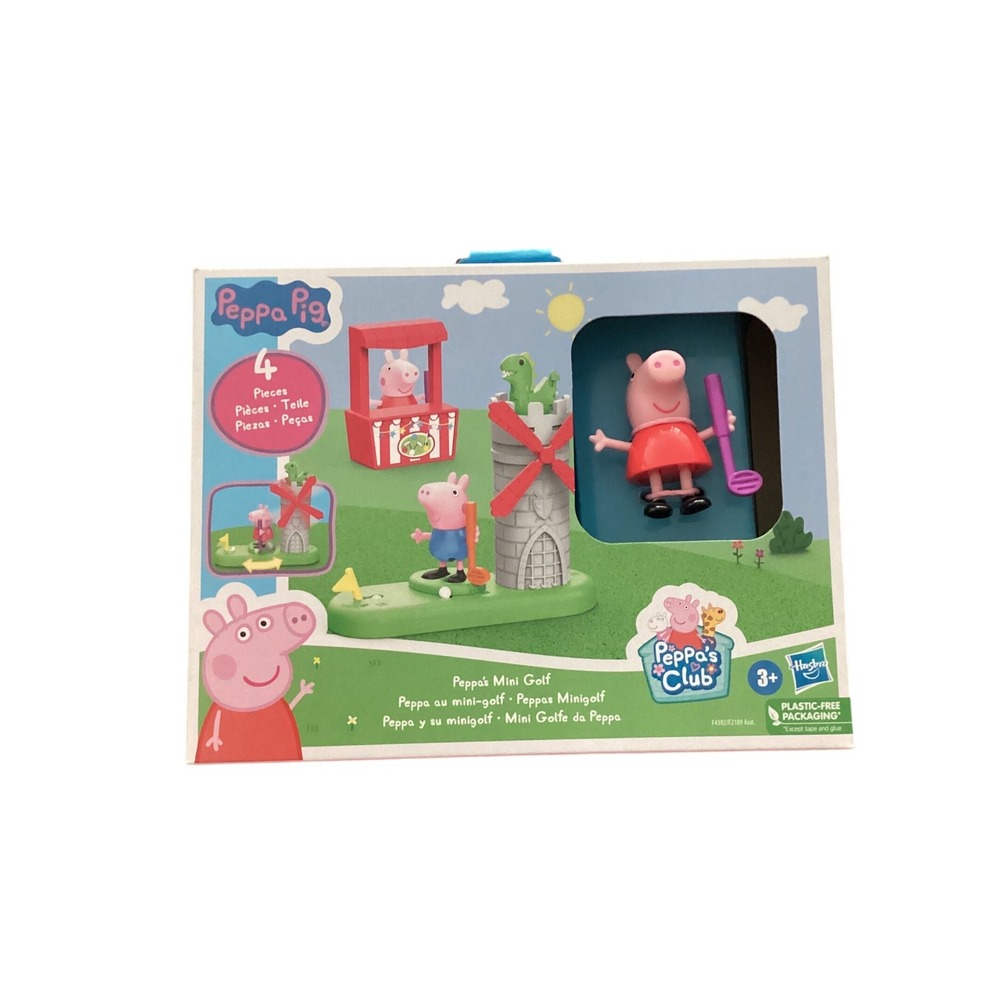 Peppa Pig Peppa's Mini Golf 4 Piece Playset Hasbro Peppas‎ Club F4392 F2189 New